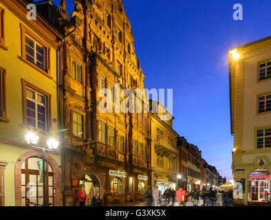 Old Town : House of the Knight, Germany, Baden-Württemberg, Kurpfalz, Heidelberg Stock Photo