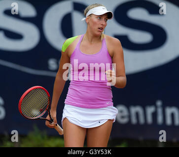 Braunschweig, Germany. 16 June, 2016. Tena Lukas in action at the 2016 Braunschweig Womens Open ITF Pro Circuit $25,000 tennis tournament. Credit:  Jimmie48 Photography/Alamy Live News Stock Photo