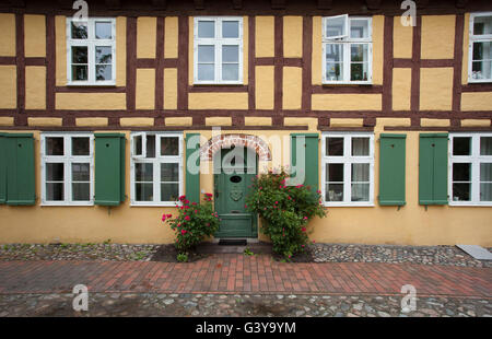 Cloistered courtyard, St. John's Abbey, Stralsund, Mecklenburg-Western ...