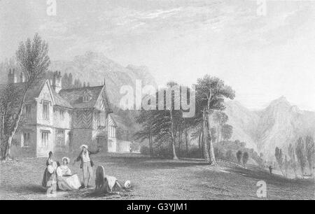 CUMBRIA: Wasdale Hall, Cumberland (Allom) , antique print 1832 Stock ...