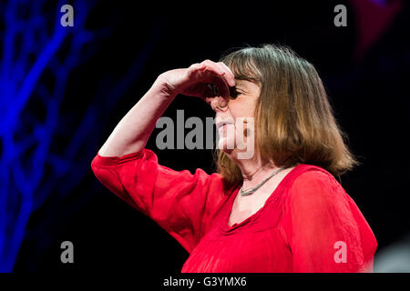 Julia Donaldson, English writer, playwright and performer, and the 2011–2013 Children's Laureate. Author of 'The Gruffalo' childrens book. The Hay Festival, Saturday 28 May 2016 Stock Photo