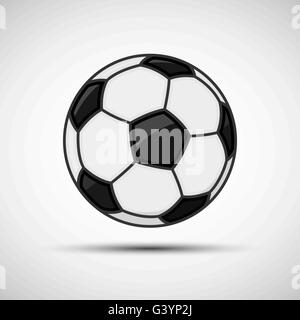 Vector illustration of abstract black and white soccer ball for your design Stock Vector