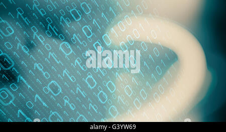 Numbers zero one binary conception Stock Photo