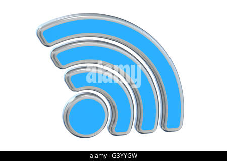 wi-fi sign isolated on white background Stock Photo