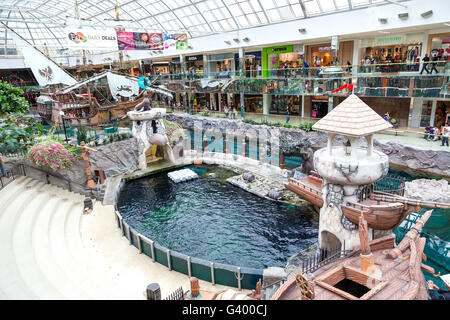 Edmonton, Canada - July 10, 2014: At 5,300,000 sq ft, West Edmonton Mall is the largest shopping mall in North America. Stock Photo
