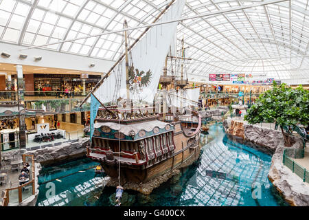Edmonton, Canada - July 10, 2014: At 5,300,000 sq ft, West Edmonton Mall is the largest shopping mall in North America. Stock Photo