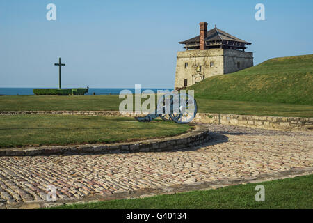 The Millet Cross and North Redoubt, Old Fort Niagara, Youngsville, Niagara Co., NY Stock Photo