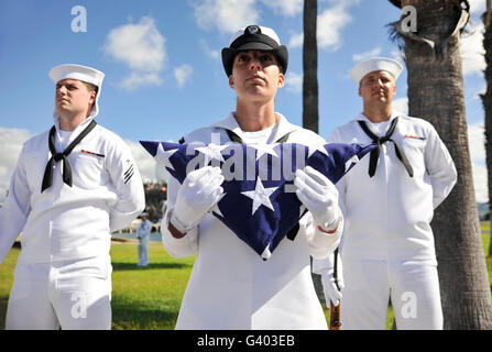 Members of the Joint Base Pearl Harbor-Hickam Honors and Ceremonial Guard. Stock Photo