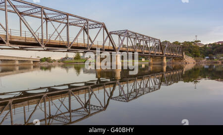 Bridges at Scamander River, Tasmania Stock Photo