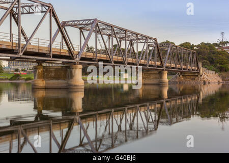 Bridges at Scamander River, Tasmania Stock Photo