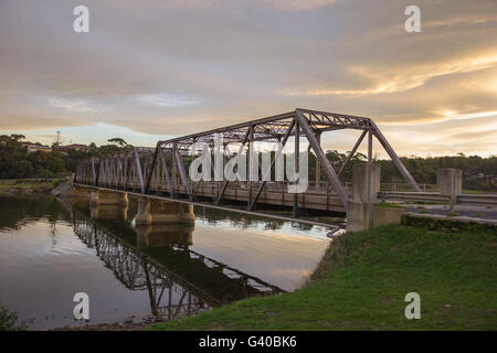 Bridges at Scamander River, Tasmania Stock Photo