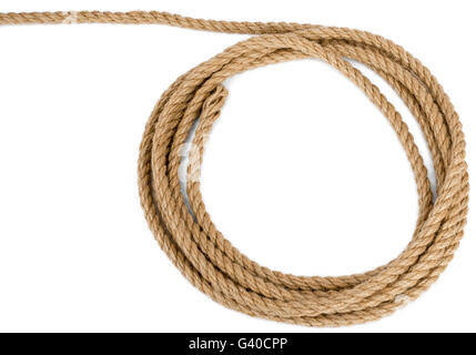 Rope loop isolated on white background Stock Photo