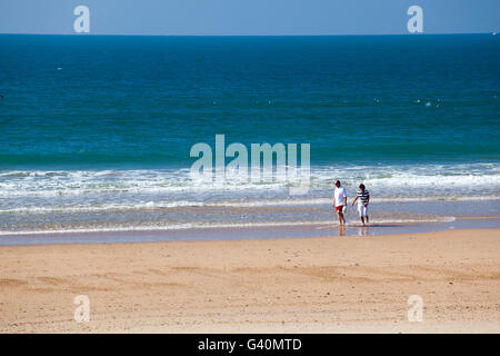 Beach, Playa de Costilla near Rota, Costa de la Luz, Andalusia, Spain, Europe Stock Photo