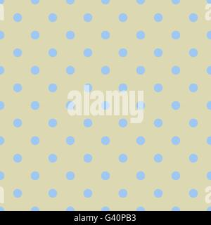 Seamless polka dot yellow pattern with circles, stock vector Stock Vector