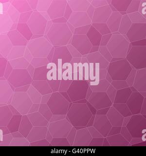 Abstract pink background with hexagons, stock vector Stock Vector