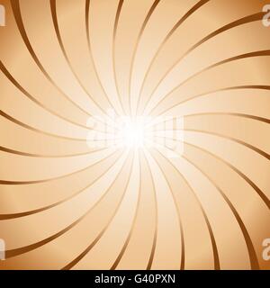Abstract brown ray twirl background, stock vector Stock Vector