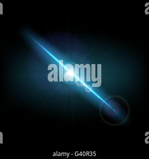 Abstract background with blue lens flare, stock photo Stock Vector