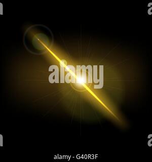 Abstract background with yellow lens flare, stock photo Stock Vector
