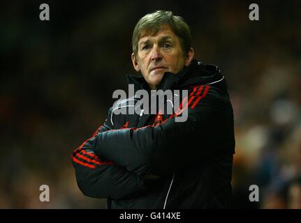 Liverpool caretaker manager Kenny Dalglish on the touchline Stock Photo