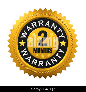 2 Months Warranty Sign Stock Photo