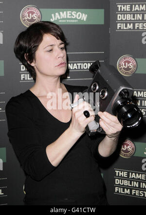 Actors Maura Tierney helps to launch the Programme of the 2011 Jameson Dublin International Film Festival at the Merrion Hotel in Dublin. Stock Photo