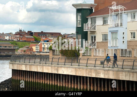 Harton Quays Park, South Shields riverside Stock Photo