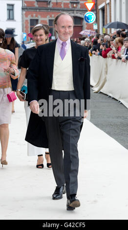 Beloeil, Belgium. 18th June, 2016. Prince Pierre d'Arenberg depart Marriage of Guillaume de Dampierre and Princess Alix de Ligne at Château de Beloeil in Beloeil RPE/Albert Nieboer/Netherlands OUT - NO WIRE SERVICE - Credit:  dpa/Alamy Live News Stock Photo