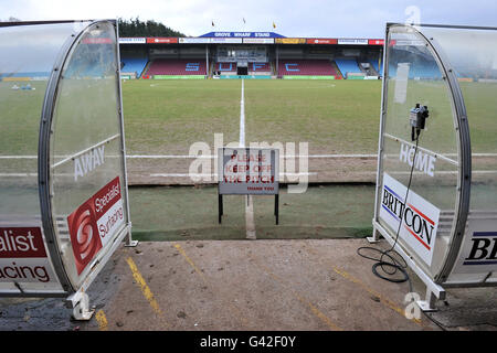 Soccer - npower Football League Championship - Scunthorpe United v Burnley - Glanford Park. General view of the interior of Glanford Park Stadium, home to Scunthorpe United Stock Photo