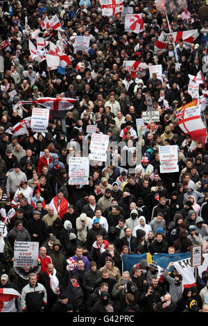 EDL demonstration in Luton Stock Photo