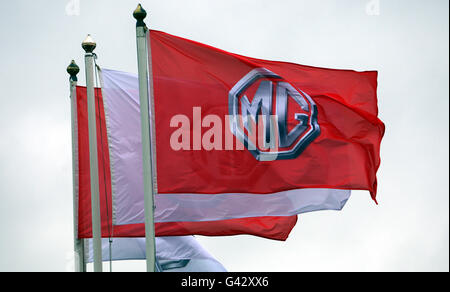 The MG Motors Longbridge plant in Birmingham where the company has unveiled its new corporate logo today. Stock Photo