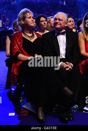 David Jason (right) and wife Gill during the 2011 National Television Awards at the O2 Arena, London. Stock Photo