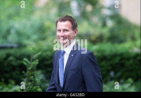 Health secretary,Jeremy Hunt,at Downing street for a cabinet meeting Stock Photo