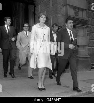 Ronna Ricardo, who resumed her evidence after the conclusion of the hearing at the Old Bailey trial in which Dr Stephen Ward faces vice charges. Stock Photo