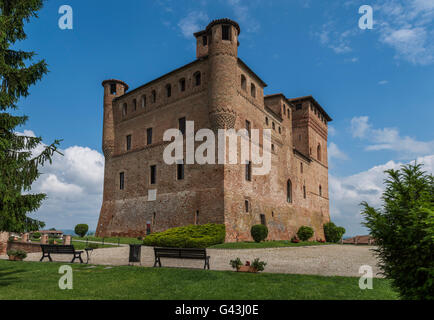 Wine Castle Grinzane Cavour in  Piedmont in Barolo district in Italy. Stock Photo