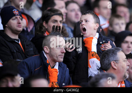 Soccer - Barclays Premier League - Blackpool v Aston Villa - Bloomfield Road. Blackpool fans in the stands Stock Photo