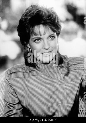 Actress Linda Gray, who stars in American soap opera 'Dallas' as Sue Ellen Ewing Stock Photo