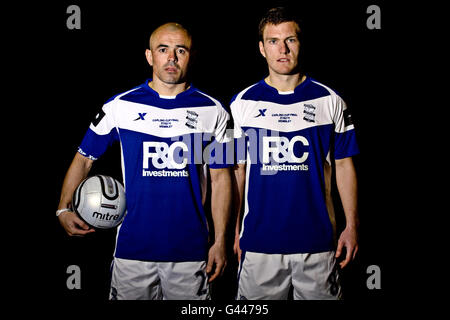 Soccer - Carling Cup Final Preview - Birmingham City Photocall. Birmingham City's Stephen Carr and Craig Gardner (r) Stock Photo