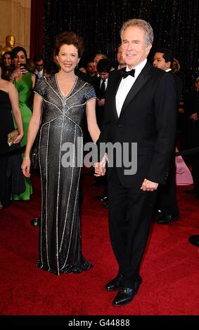 The 83rd Academy Awards - Arrivals - Los Angeles. Annette Bening and Warren Beatty arriving for the 83rd Academy Awards at the Kodak Theatre, Los Angeles. Stock Photo