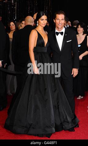 Matthew McConaughey and wife Camila Alves arriving for the 83rd Academy Awards at the Kodak Theatre, Los Angeles. Stock Photo