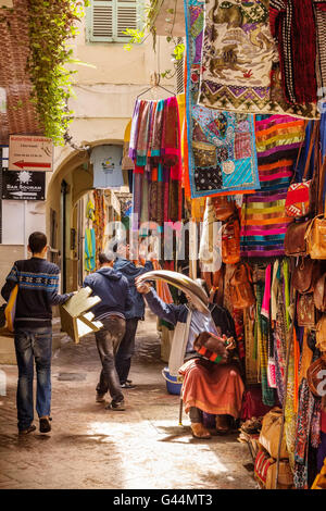 Souvenirs shop. Medina Grand Socco, the great souk, old city Tangier. Morocco Africa Stock Photo