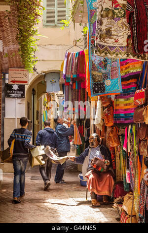 Souvenirs shop. Medina Grand Socco, the great souk, old city Tangier. Morocco Africa Stock Photo