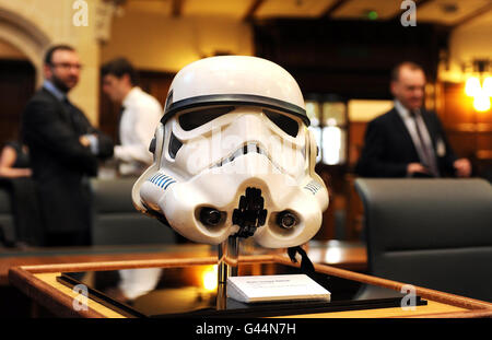 Stormtrooper helmet copyright case Stock Photo