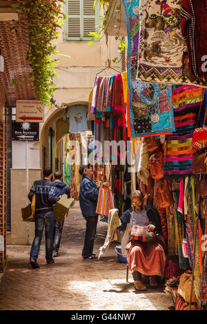 Souvenirs shop. Medina Grand Socco, the great souk, old city Tangier. Morocco Africa Stock Photo