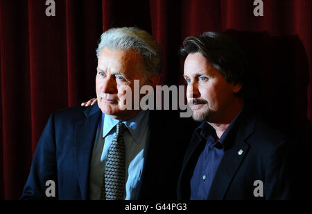 Emilio Estevez (right) and Martin Sheen arrive for the UK Premiere and Q+A session for their new film The Way, at the BFI in London. Stock Photo