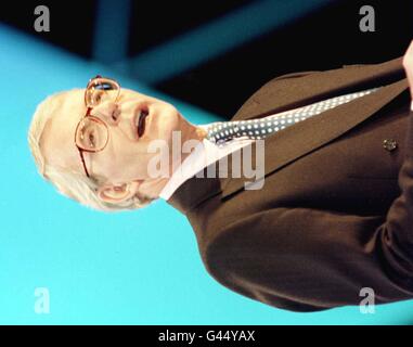 Prime Minister John Major makes his keynote speech to conference in Bournemouth today (Fri). Photo by Sean Dempsey/PA Stock Photo