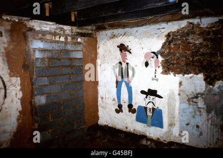 Undated interior view of the basement of 25 Cromwell Street - the Gloucester home of serial killers Fred and Rose West. Work started at dawn today (Monday) to pull down the most notorious address in modern criminal history, to rid the city of every last trace of the House of Horrors. See PA Story CRIME West. Stock Photo