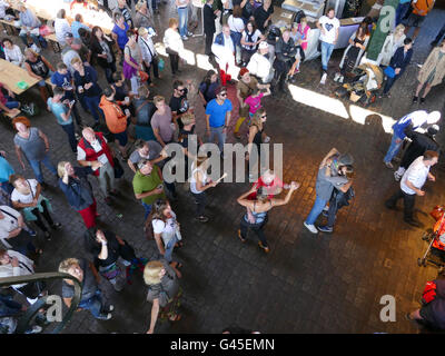 Europe Germany Hamburg Hamburger Fischmarkt Halle Sunday Concert Stock Photo