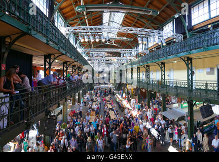 Europe Germany Hamburg Hamburger Fischmarkt Halle Sunday Concert Stock Photo