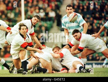 RugbyU Eng v Arg 11 Stock Photo