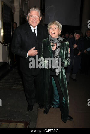 Gloria Hunniford and husband Stephen Way arriving for the gala preview and press night for Flare Path, at the Theatre Royal, Haymarket, central London. Stock Photo